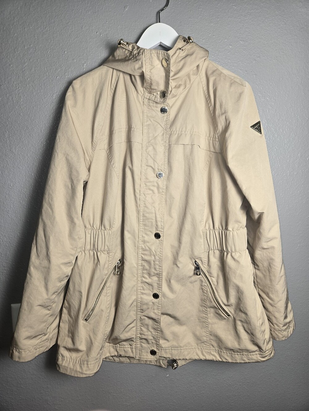 Guess Anorak Jacket Tan Size Large